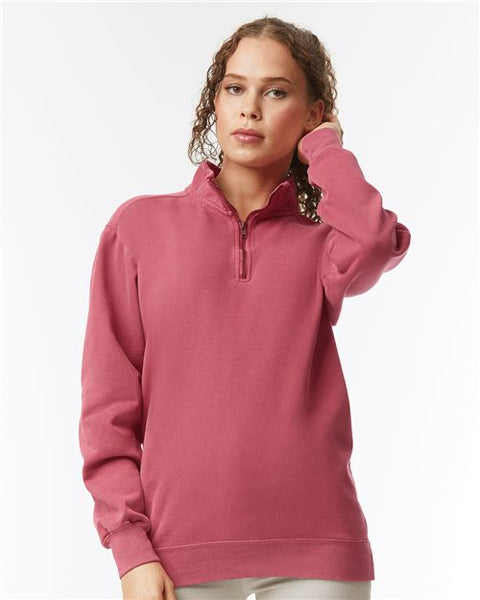 Dyed Quarter-Zip Sweatshirt