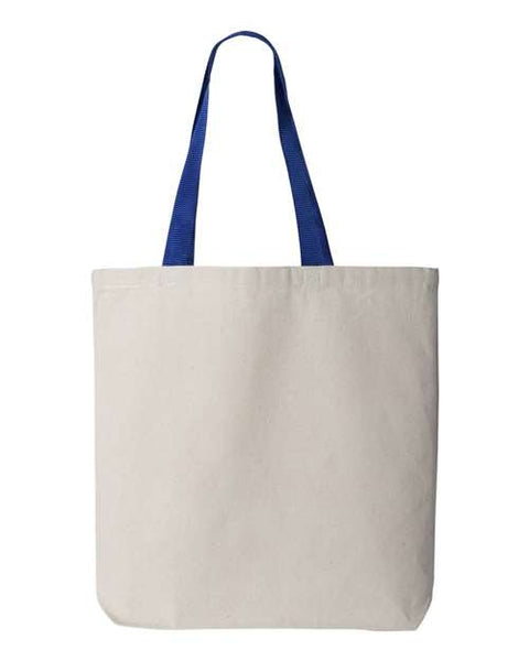 Q-Tees - Q4400 - 11L Canvas Tote with Contrast-Color Handles