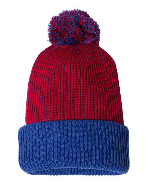 Sportsman - SP70 - 12" Speckled Pom-Pom Cuffed Beanie