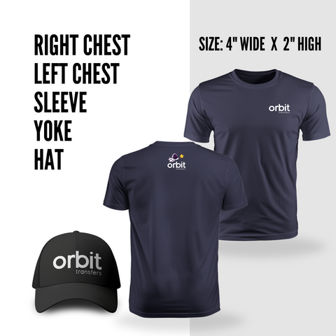 Custom DTF Transfers Tailored by Size